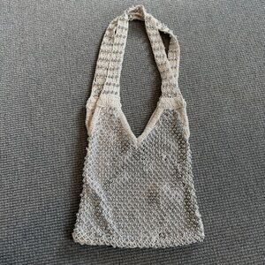 Zara White Beaded Women's Bag